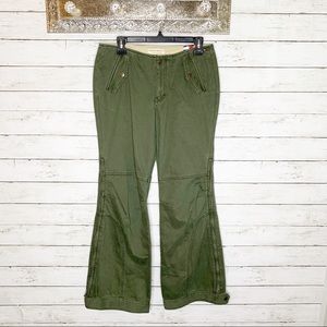 Vintage Y2K Tommy Hilfiger Green Flare Cargo Pants - Copy